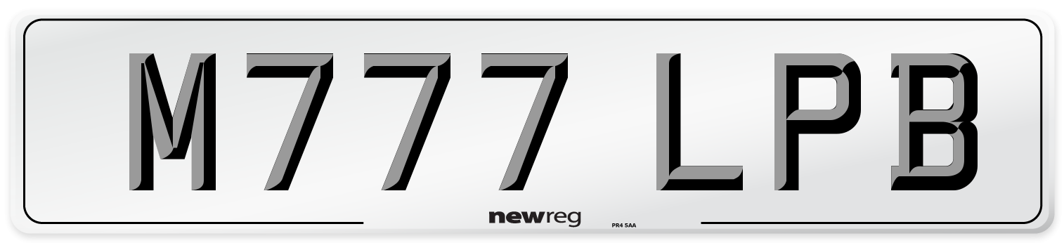 M777 LPB Number Plate from New Reg
